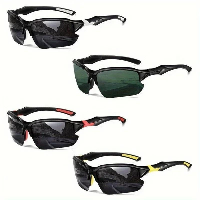 4 Packs Outdoor Polarized Sports Sunglasses for Travel Use Men and Women Windproof Ideal Baseball Running Fishing Golf and Driving Rimless Sun Protection Glasses Trends
